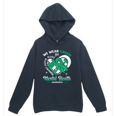 In May We Wear Green For Mental Health Awareness Month Urban Pullover Hoodie