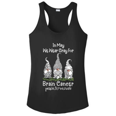 In May We Wear Gray For Brain Cancer Awareness Cute Gift Ladies PosiCharge Competitor Racerback Tank