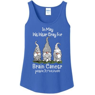 In May We Wear Gray For Brain Cancer Awareness Cute Gift Ladies Essential Tank