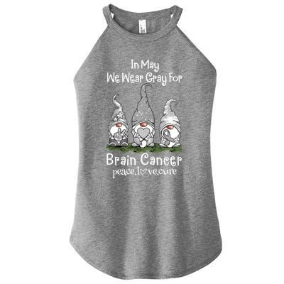 In May We Wear Gray For Brain Cancer Awareness Cute Gift Women's Perfect Tri Rocker Tank