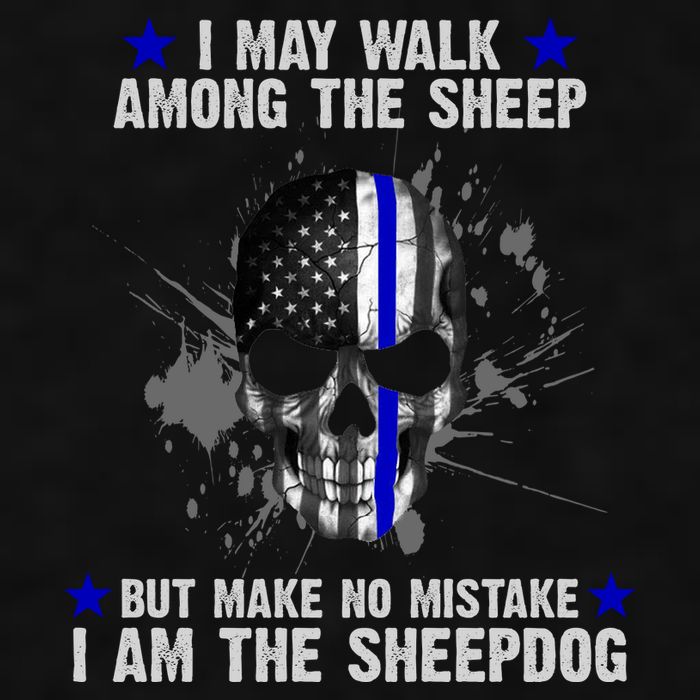 I May Walk Among The Sheep Make No Mistake I'm The Sheepdog Ladies PosiCharge Tri-Blend Wicking Tank