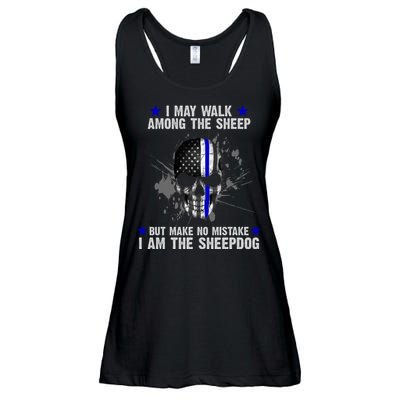 I May Walk Among The Sheep Make No Mistake I'm The Sheepdog Ladies Essential Flowy Tank