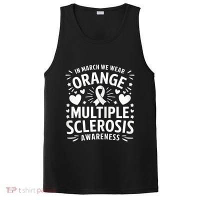 In March We Wear Orange For Multiple Sclerosis Awareness PosiCharge Competitor Tank