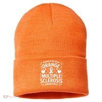 In March We Wear Orange For Multiple Sclerosis Awareness Sustainable Knit Beanie