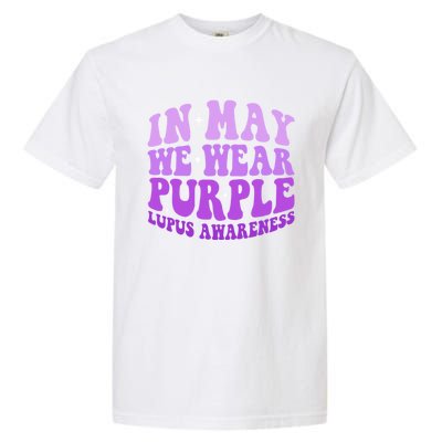 In May We Wear Purple Lupus Awareness Ribbon Garment-Dyed Heavyweight T-Shirt