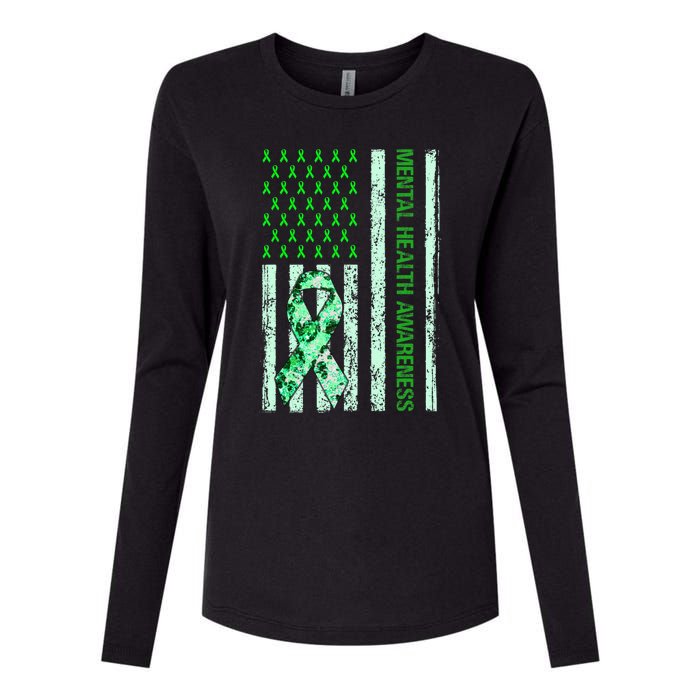 In May We Wear Green Mental Health Awareness Month Womens Cotton Relaxed Long Sleeve T-Shirt