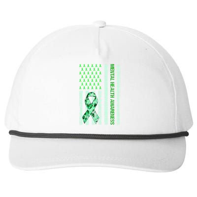 In May We Wear Green Mental Health Awareness Month Snapback Five-Panel Rope Hat