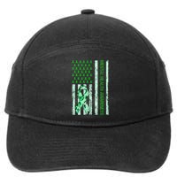 In May We Wear Green Mental Health Awareness Month 7-Panel Snapback Hat