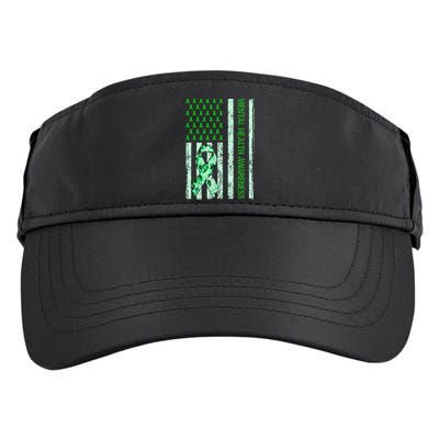 In May We Wear Green Mental Health Awareness Month Adult Drive Performance Visor