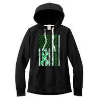 In May We Wear Green Mental Health Awareness Month Women's Fleece Hoodie