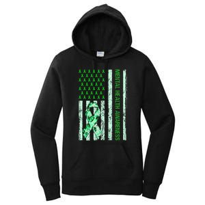 In May We Wear Green Mental Health Awareness Month Women's Pullover Hoodie