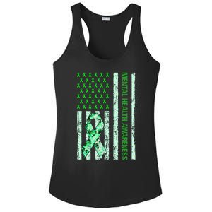 In May We Wear Green Mental Health Awareness Month Ladies PosiCharge Competitor Racerback Tank