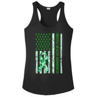 In May We Wear Green Mental Health Awareness Month Ladies PosiCharge Competitor Racerback Tank