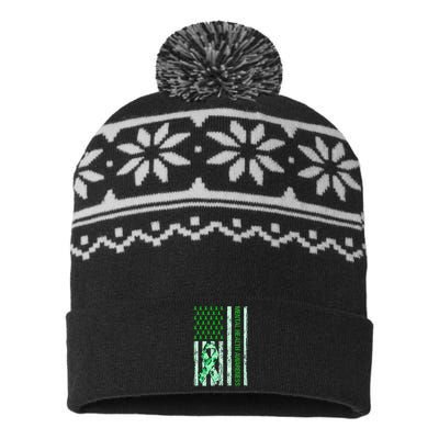 In May We Wear Green Mental Health Awareness Month USA-Made Snowflake Beanie