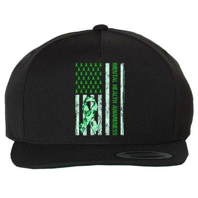 In May We Wear Green Mental Health Awareness Month Wool Snapback Cap