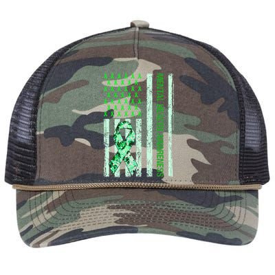 In May We Wear Green Mental Health Awareness Month Retro Rope Trucker Hat Cap