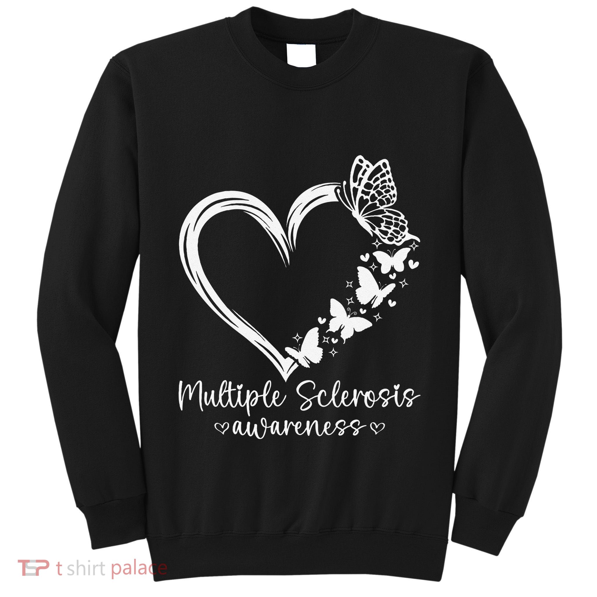 In March We Wear Orange Ribbon Ms Warrior Multiple Sclerosis Gift Tall Sweatshirt