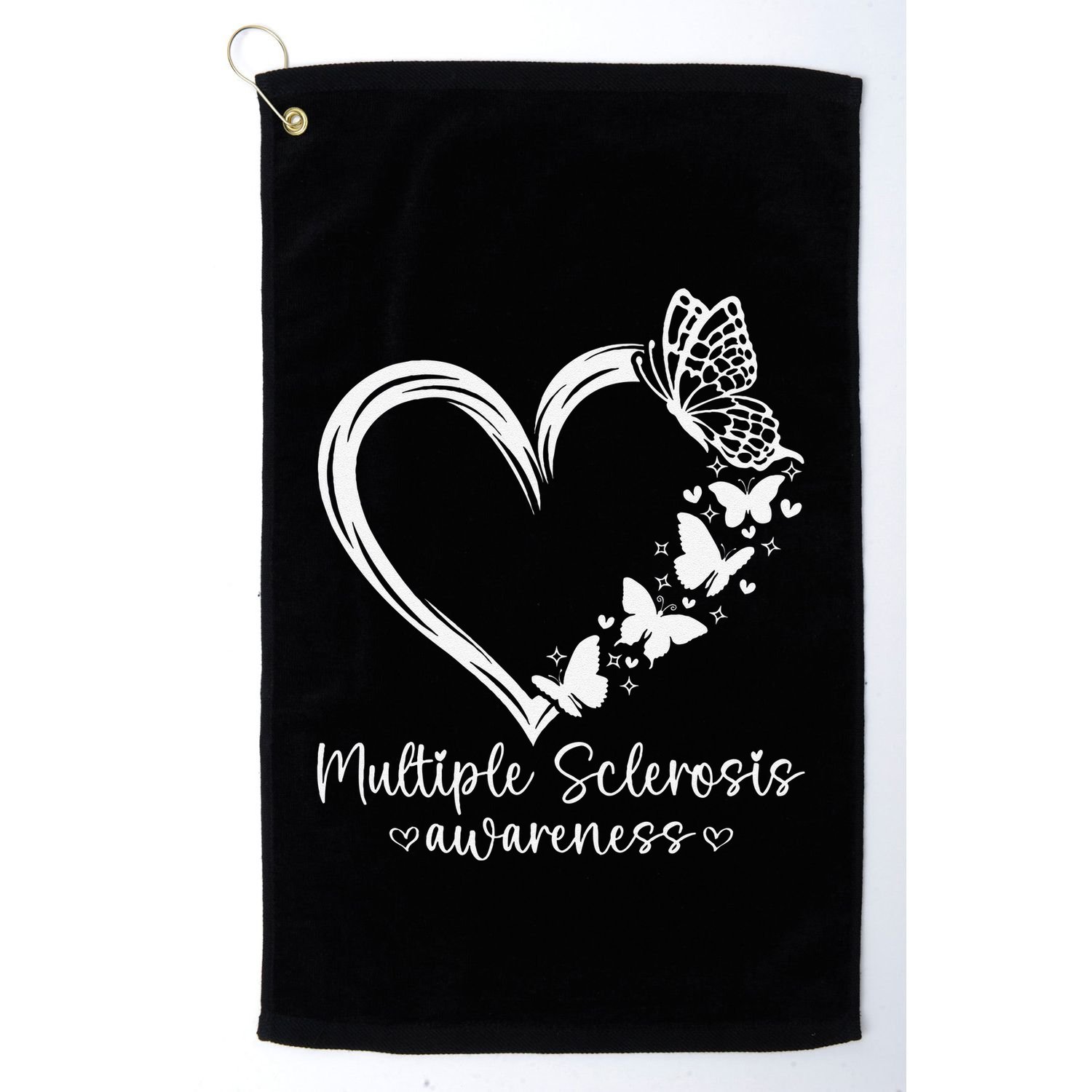 In March We Wear Orange Ribbon Ms Warrior Multiple Sclerosis Gift Golf Towel