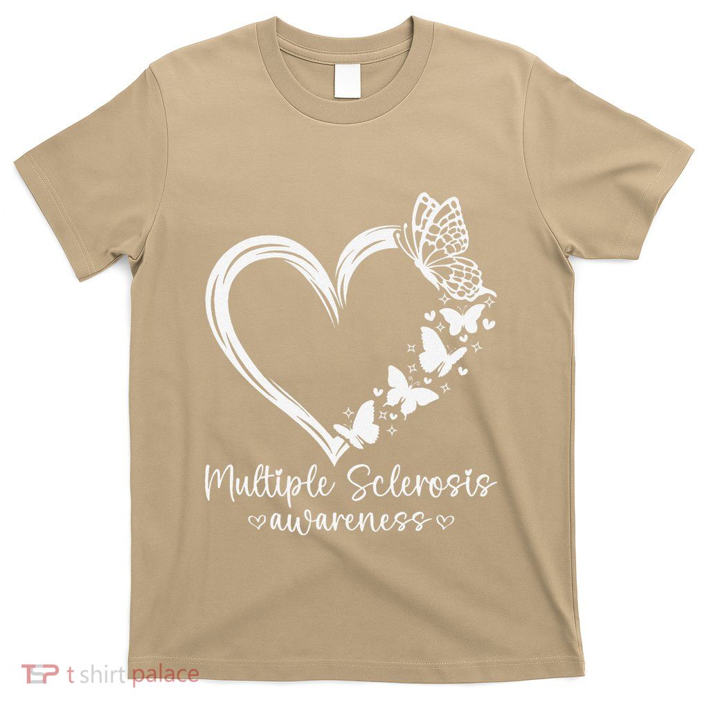 In March We Wear Orange Ribbon Ms Warrior Multiple Sclerosis Gift T-Shirt