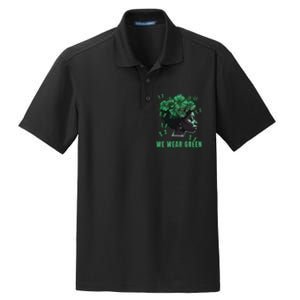 In May We Wear Green Mental Health Awareness Dry Zone Grid Polo