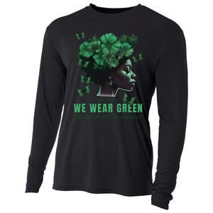 In May We Wear Green Mental Health Awareness Cooling Performance Long Sleeve Crew