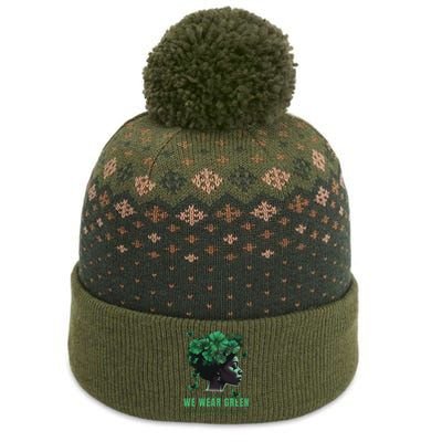 In May We Wear Green Mental Health Awareness The Baniff Cuffed Pom Beanie