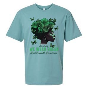 In May We Wear Green Mental Health Awareness Sueded Cloud Jersey T-Shirt