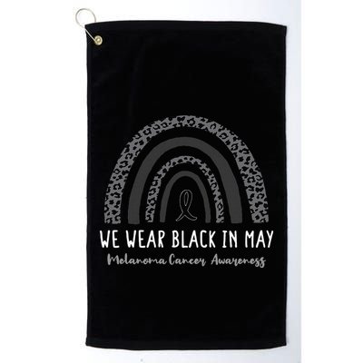 In May We Wear Black Melanoma Cancer Awareness Rainbow Golf Towel