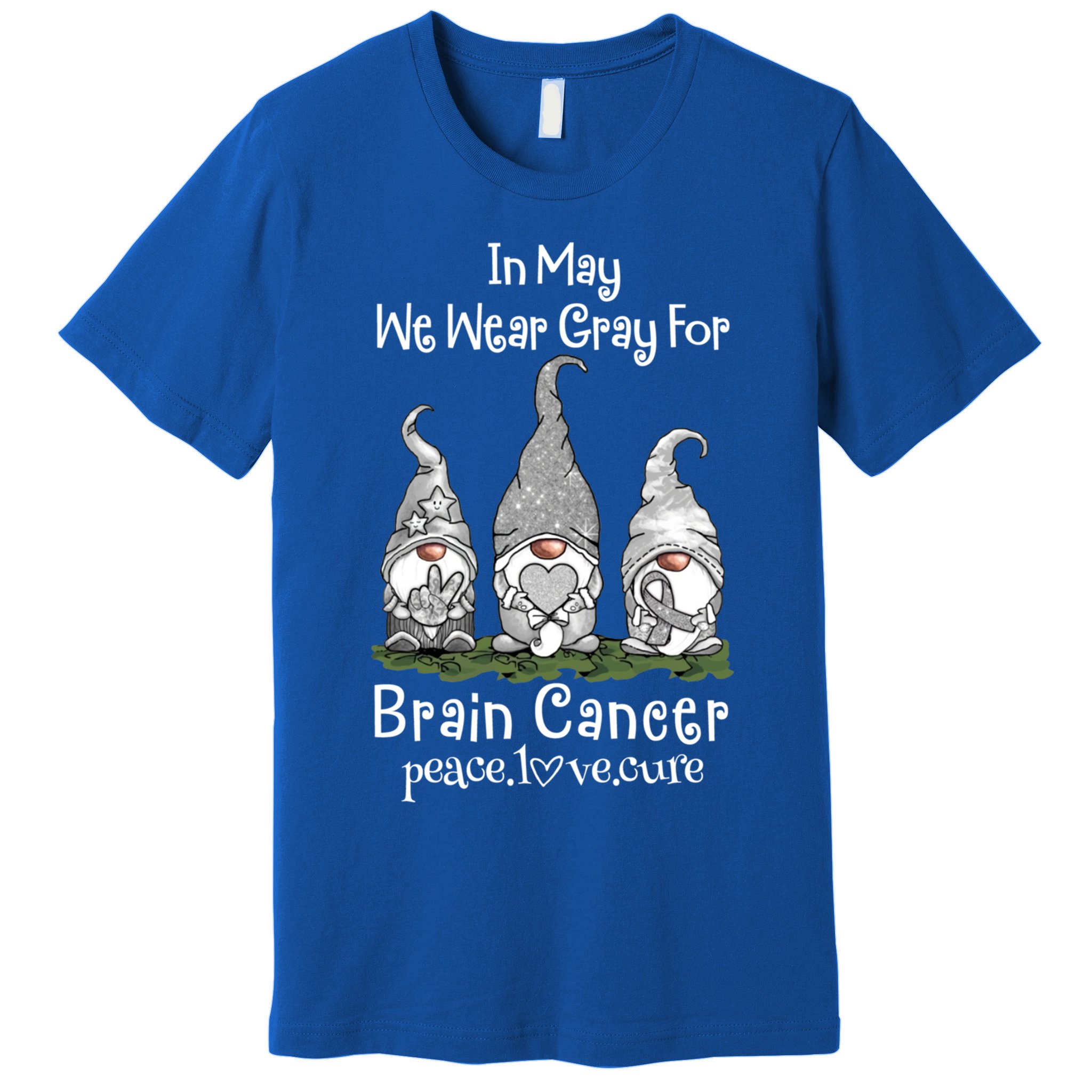 In May We Wear Gray For Brain Cancer Awareness Great Gift Premium T-Shirt