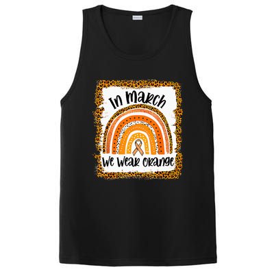 In March We Wear Orange Leopard Kidney Cancer Awareness PosiCharge Competitor Tank