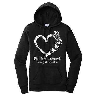 In March We Wear Orange Ribbon MS Warrior Multiple Sclerosis Women's Pullover Hoodie