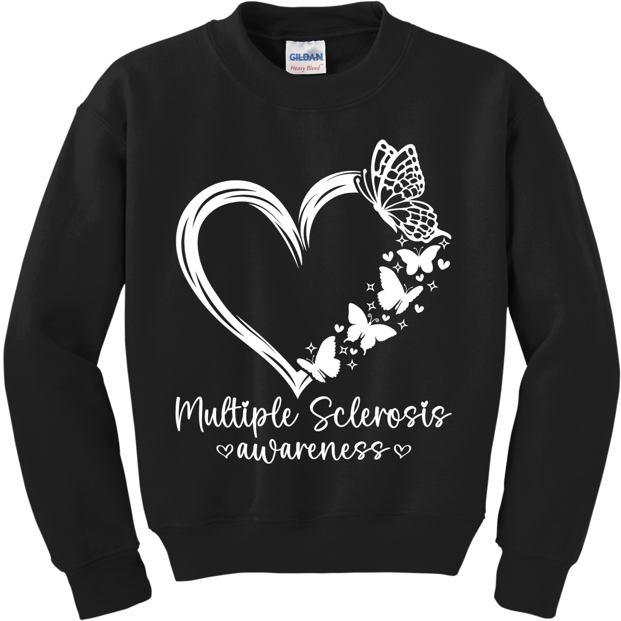 In March We Wear Orange Ribbon MS Warrior Multiple Sclerosis Kids Sweatshirt