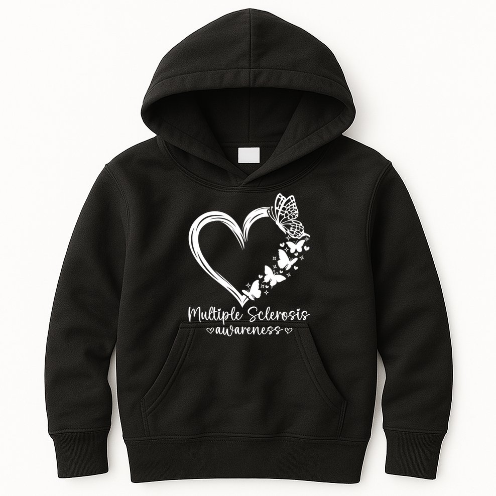 In March We Wear Orange Ribbon MS Warrior Multiple Sclerosis Kids Hoodie