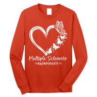 In March We Wear Orange Ribbon MS Warrior Multiple Sclerosis Long Sleeve Shirt