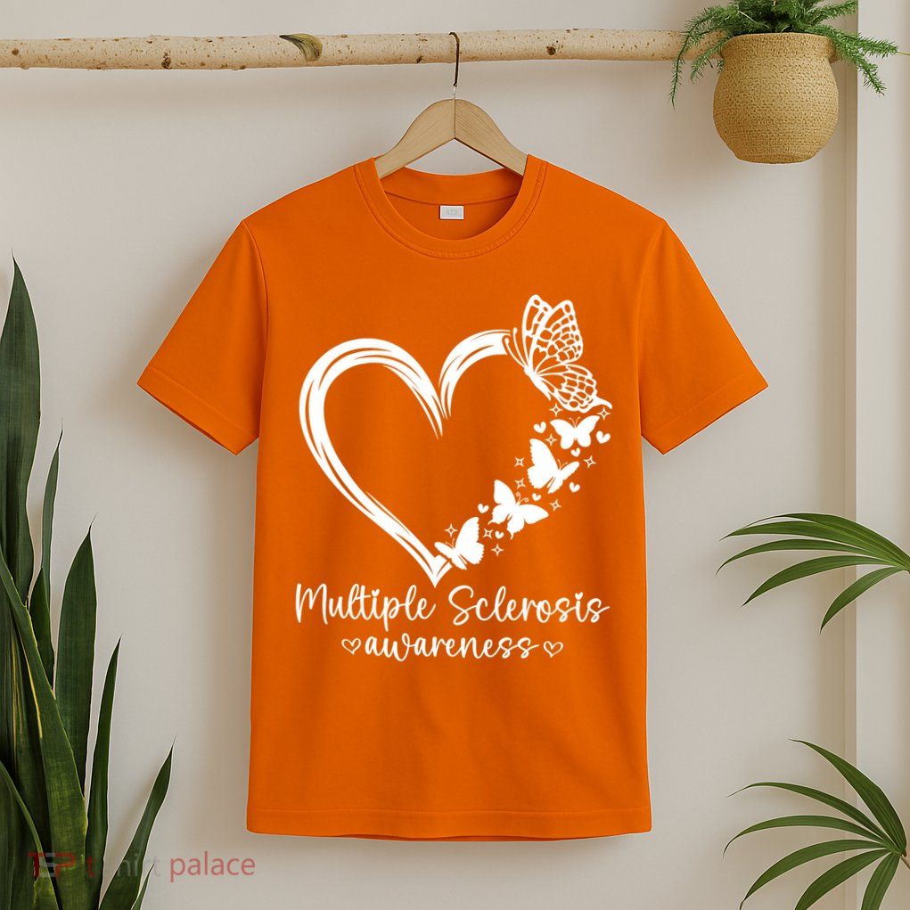 In March We Wear Orange Ribbon MS Warrior Multiple Sclerosis T-Shirt