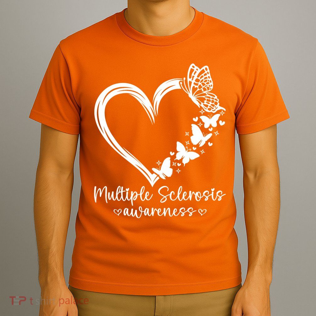 In March We Wear Orange Ribbon MS Warrior Multiple Sclerosis T-Shirt