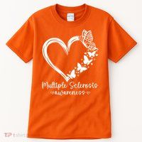 In March We Wear Orange Ribbon MS Warrior Multiple Sclerosis Tall T-Shirt