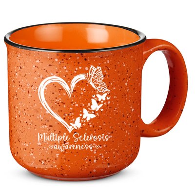 In March We Wear Orange Ribbon MS Warrior Multiple Sclerosis 15oz Campfire Ceramic Mug
