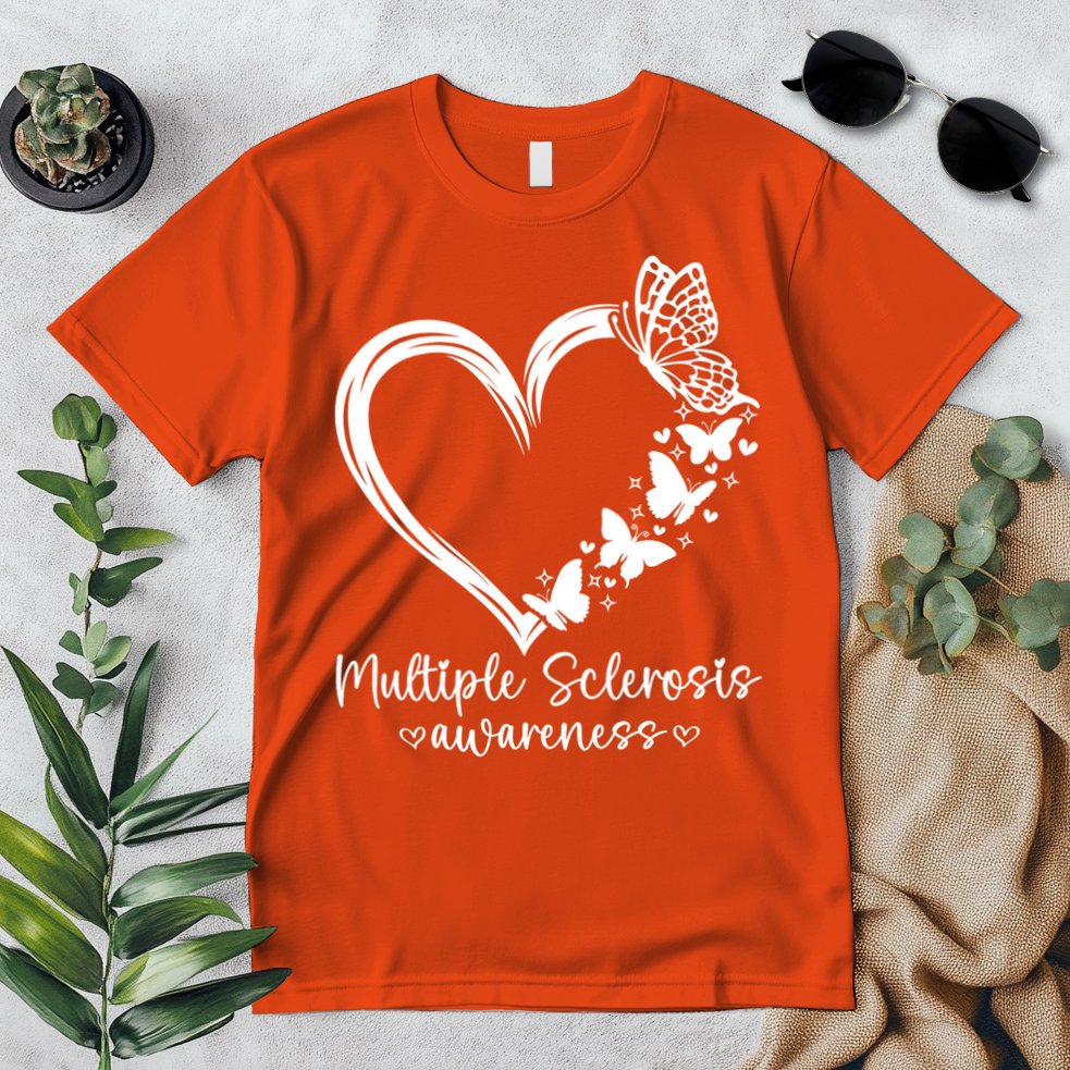 In March We Wear Orange Ribbon MS Warrior Multiple Sclerosis Premium T-Shirt