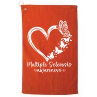 In March We Wear Orange Ribbon MS Warrior Multiple Sclerosis Golf Towel