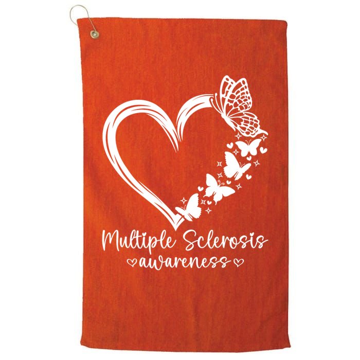 In March We Wear Orange Ribbon MS Warrior Multiple Sclerosis Golf Towel