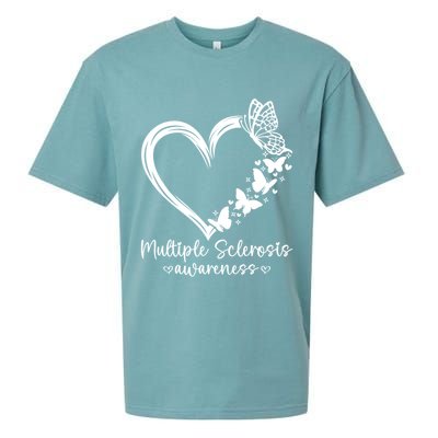 In March We Wear Orange Ribbon MS Warrior Multiple Sclerosis Sueded Cloud Jersey T-Shirt