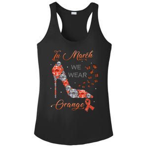 In march we wear orange multiple sclerosis awareness month Ladies PosiCharge Competitor Racerback Tank