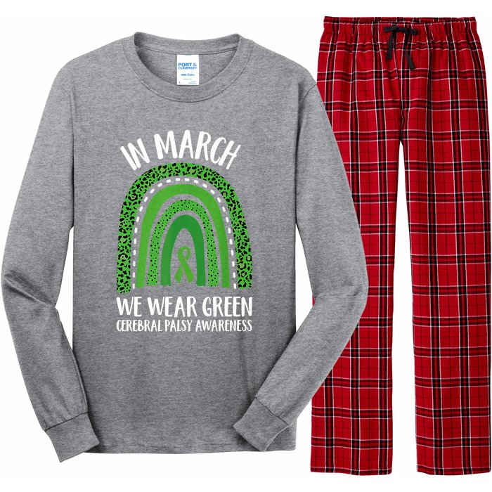 In March We Wear Green Cerebral Palsy Awareness CP Month Long Sleeve Pajama Set