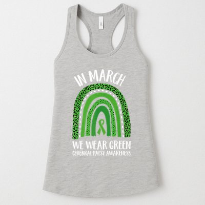 In March We Wear Green Cerebral Palsy Awareness CP Month Womens Tank Top