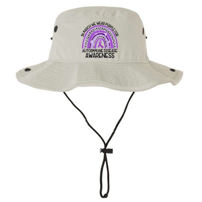 In March We Wear Purple Autoimmune Disease Awareness Raglan Baseball Legacy Cool Fit Booney Bucket Hat