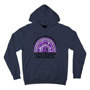 In March We Wear Purple Autoimmune Disease Awareness Raglan Baseball Hoodie