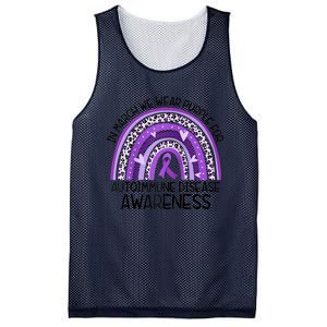 In March We Wear Purple Autoimmune Disease Awareness Raglan Baseball Mesh Reversible Basketball Jersey Tank