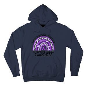 In March We Wear Purple Autoimmune Disease Awareness Raglan Baseball Tall Hoodie