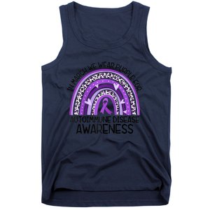 In March We Wear Purple Autoimmune Disease Awareness Raglan Baseball Tank Top